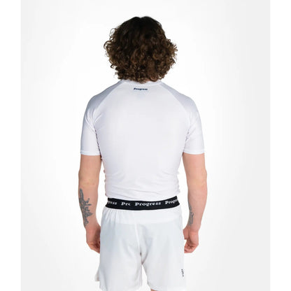 Progress Jiu Jitsu Rashguard SS Academy, weiss