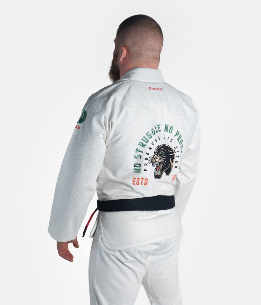 Progress Jiu Jitsu BJJ Gi The Panther, weiss