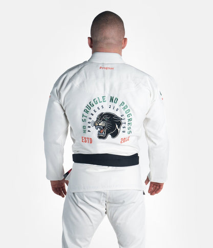 Progress Jiu Jitsu BJJ Gi The Panther, weiss