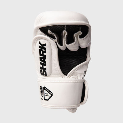 Shark Boxing MMA Sparring Handschuhe Pro Combat, weiss-schwarz