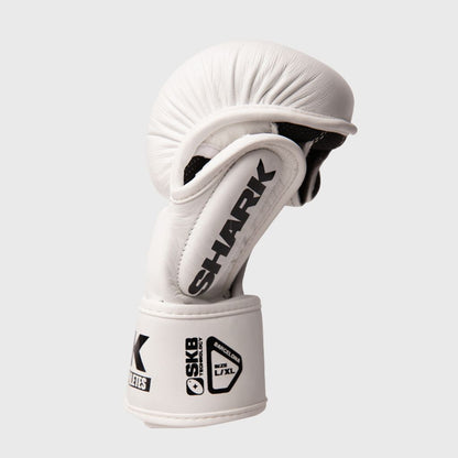 Shark Boxing MMA Sparring Handschuhe Pro Combat, weiss-schwarz
