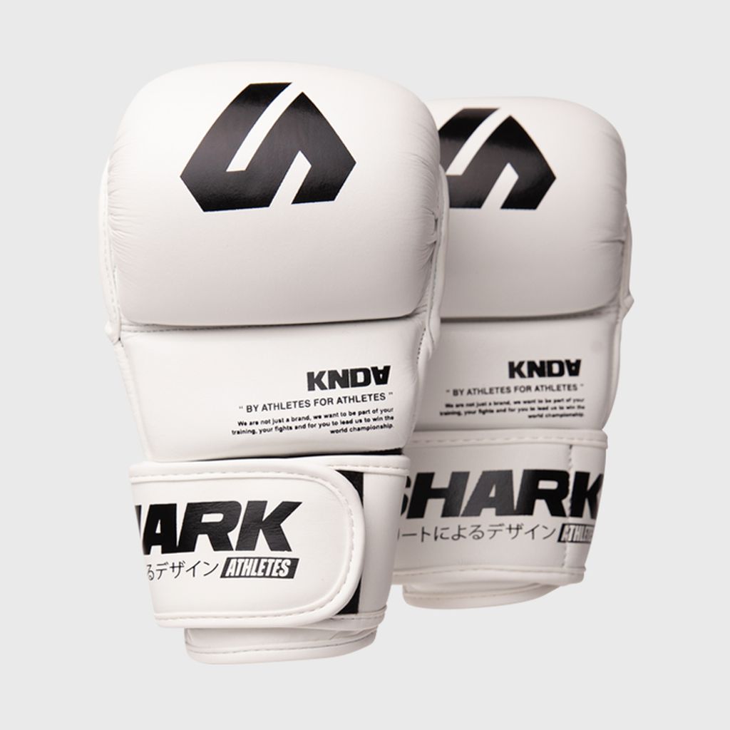 Shark Boxing MMA Sparring Handschuhe Pro Combat, weiss-schwarz
