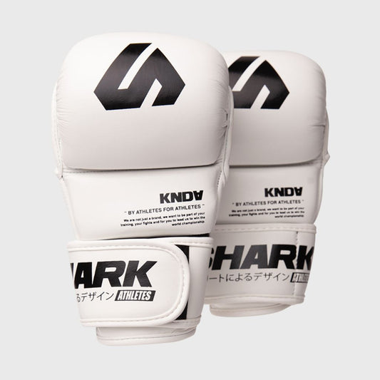 Shark Boxing MMA Sparring Handschuhe Pro Combat, weiss-schwarz