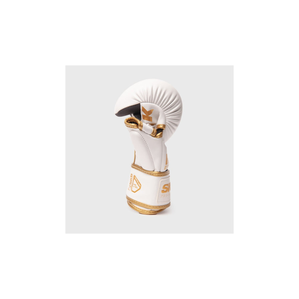 Shark Boxing MMA Sparring Handschuhe R2, weiss-gold