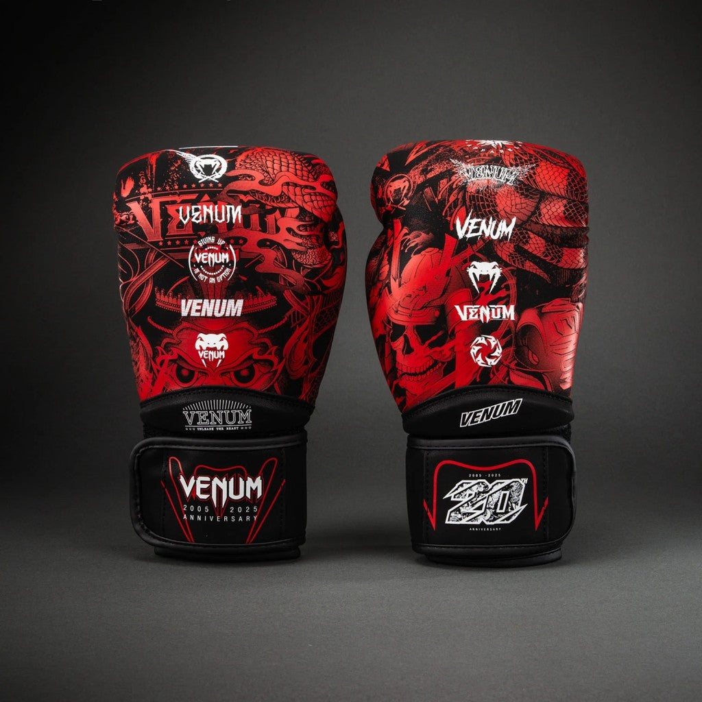 Venum Boxhandschuhe 20th Anniversary, schwarz-rot