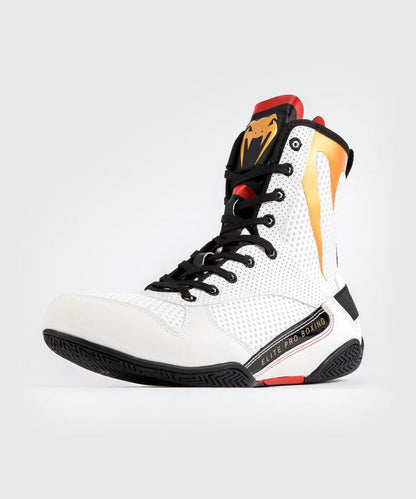 Venum Boxschuhe Elite, weiss-schwarz