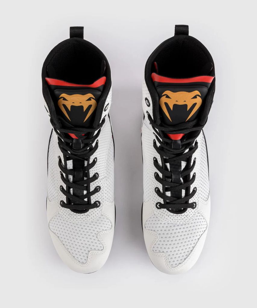 Venum Boxschuhe Elite, weiss-schwarz