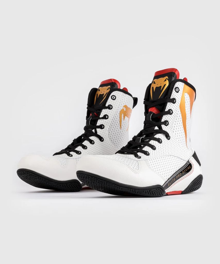 Venum Boxschuhe Elite, weiss-schwarz