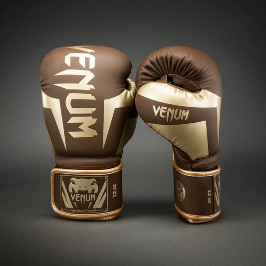 Venum Boxhandschuhe Elite, braun-gold