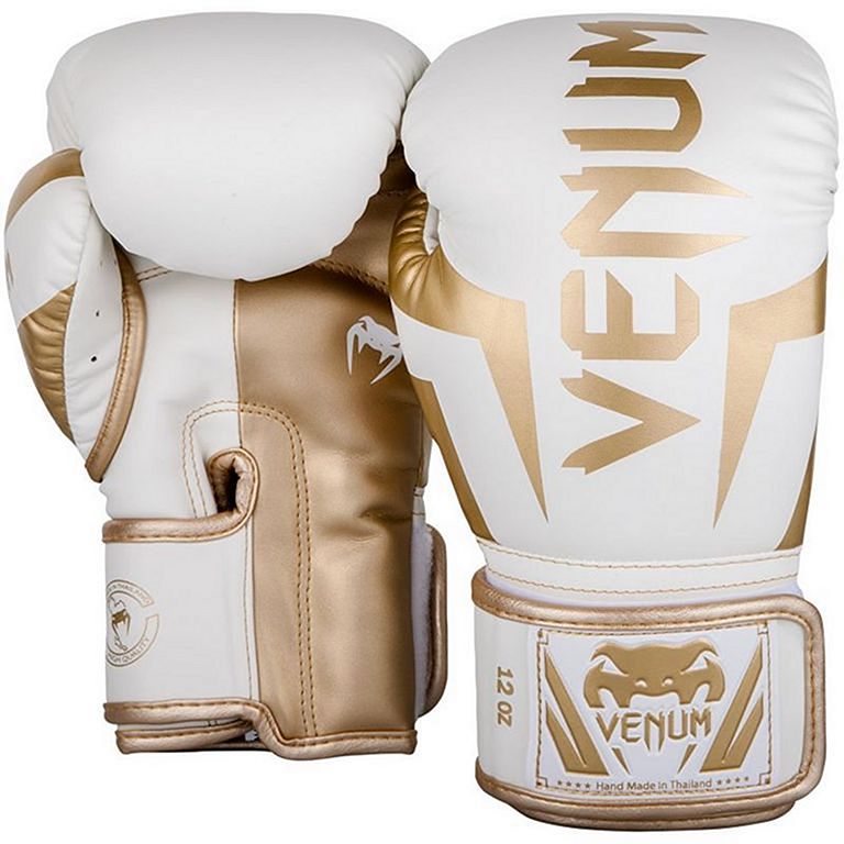 Venum Boxhandschuhe Elite, weiss-gold