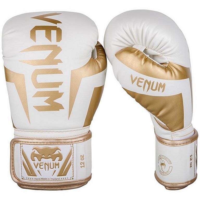 Venum Boxhandschuhe Elite, weiss-gold