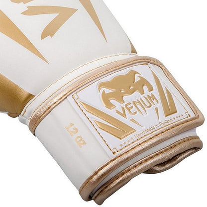 Venum Boxhandschuhe Elite, weiss-gold