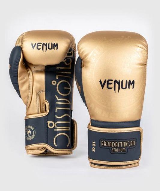 Venum Boxhandschuhe Rajadamnern, gold-navy