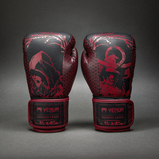 Venum Boxhandschuhe X Assassins Creed Shadows, rot-schwarz