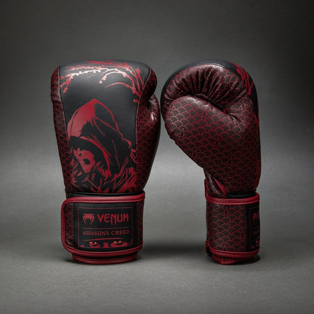 Venum Boxhandschuhe X Assassins Creed Shadows, rot-schwarz