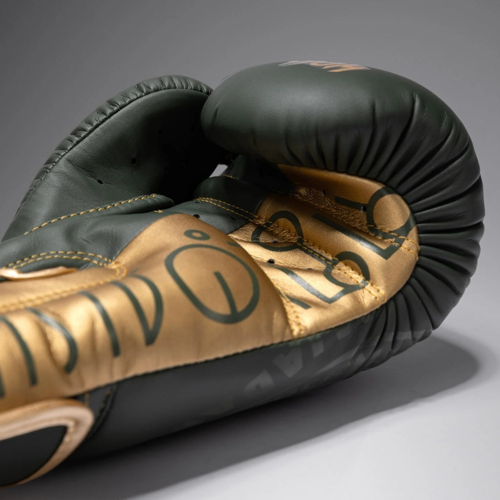 Venum Boxhandschuhe X Rajadamnern, gruen-gold